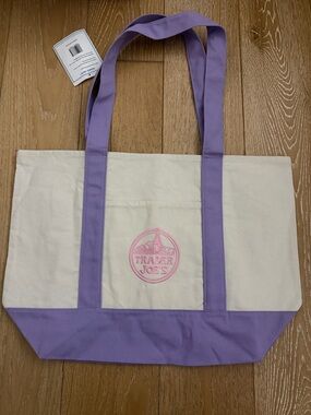 Lavender Canvas Tote Bag Trader Joe’s